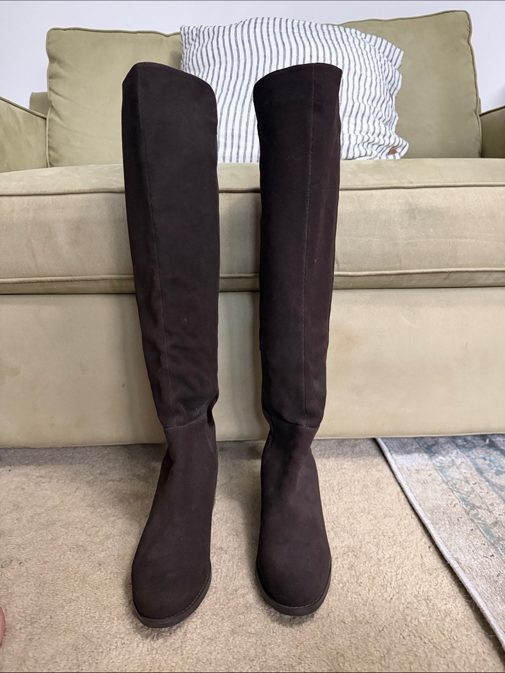Blondo Dark Brown Over-the-Knee Suede Boots